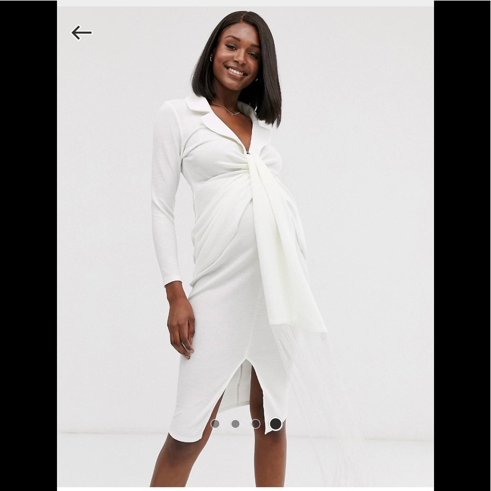 ASOS midi fringe maternity dress 6